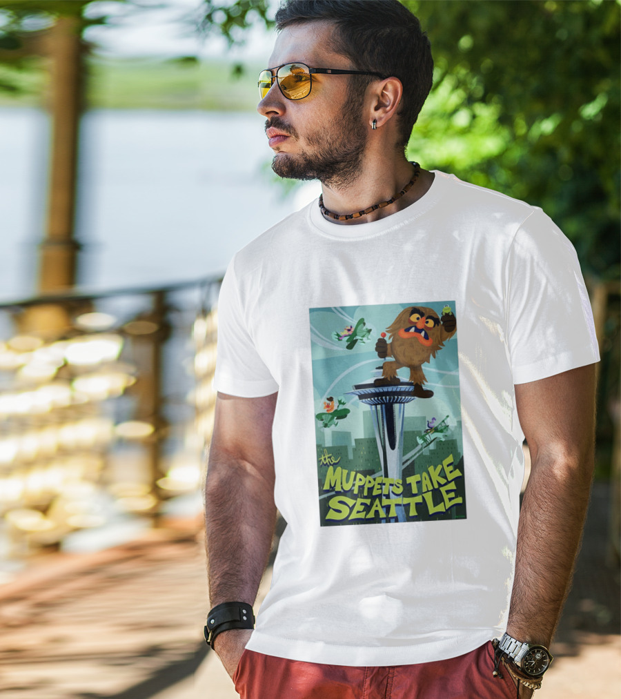 The Muppets Take Seattle Space Needle Adventure With Frog And Characters T-Shirt