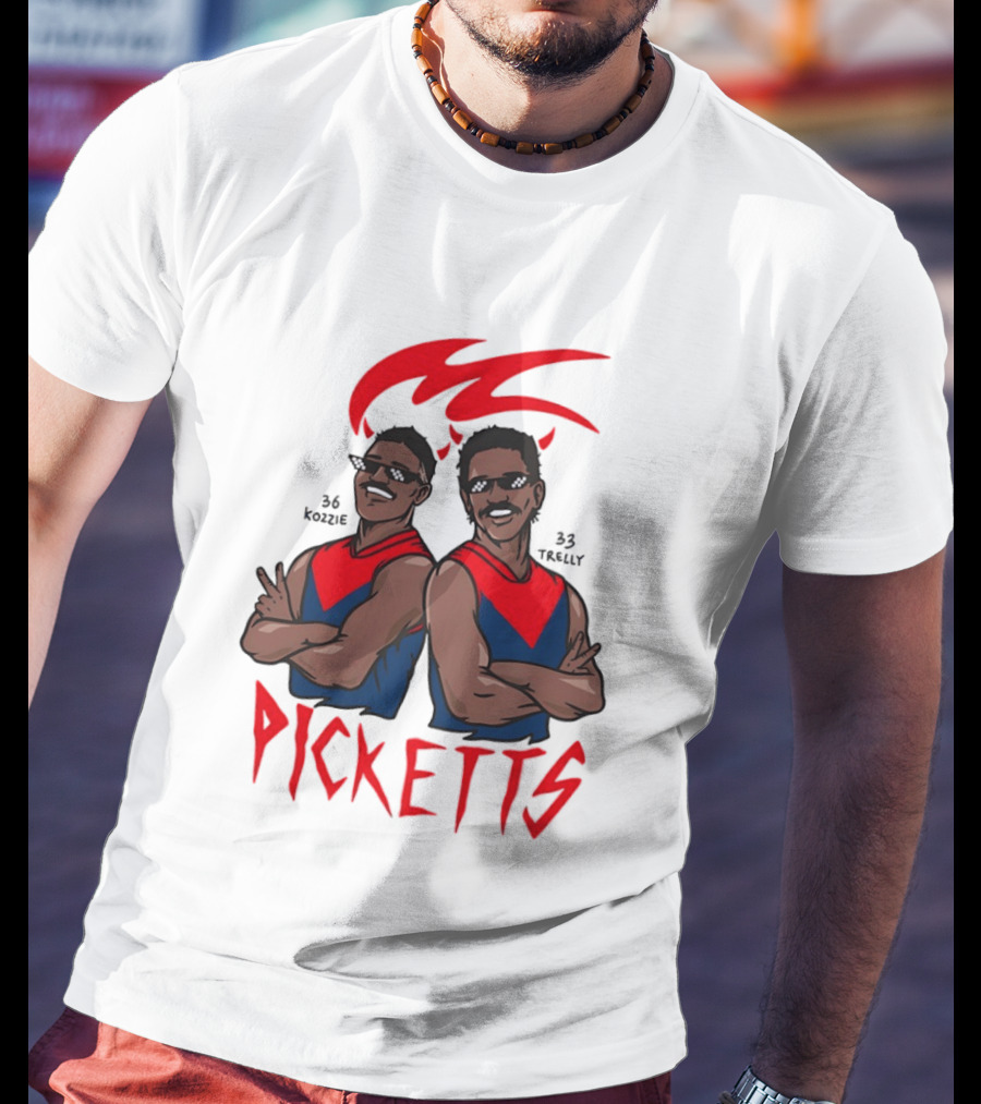 Melbourne Demons 36 Kozzie 33 Trelly Picketts AFL T-Shirt