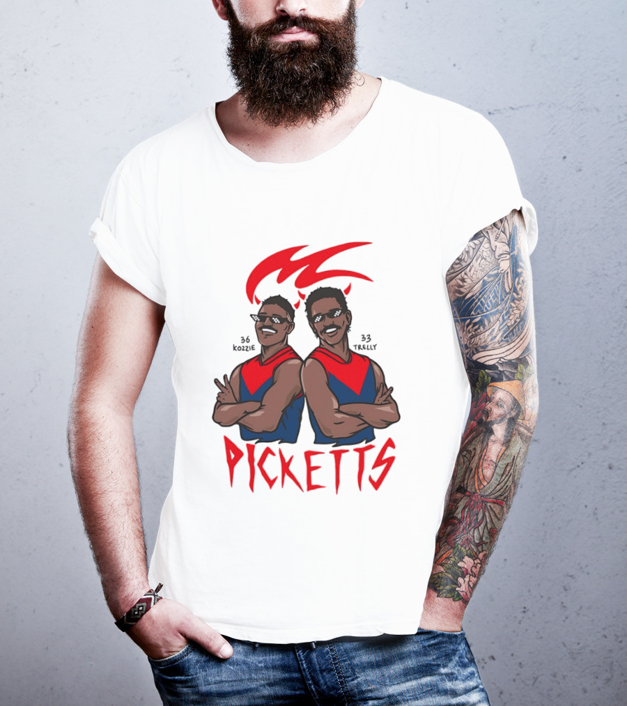Melbourne Demons 36 Kozzie 33 Trelly Picketts AFL T-Shirt