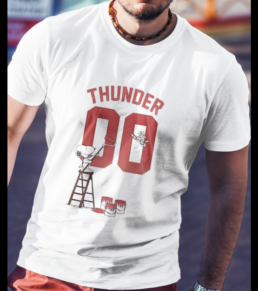 Thunder 00 Oklahoma City Snoopy Basketball Collaboration T-Shirt