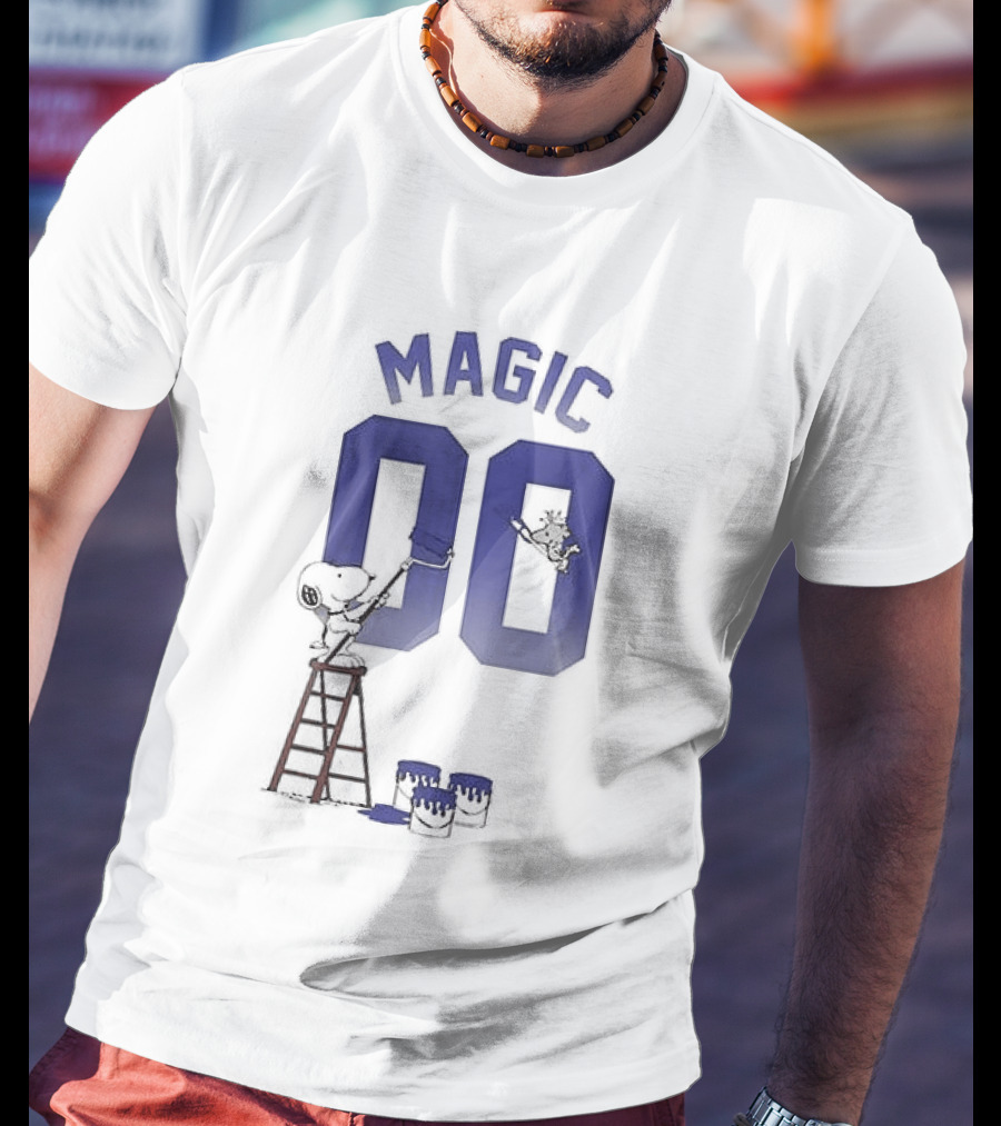 Orlando Magic Snoopy Shut Up And Dribble Magic 00 Basketball Collaboration T-Shirt