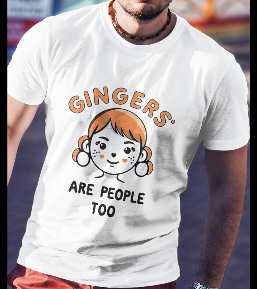 Gingers Are People Too Cartoon Face T-Shirt