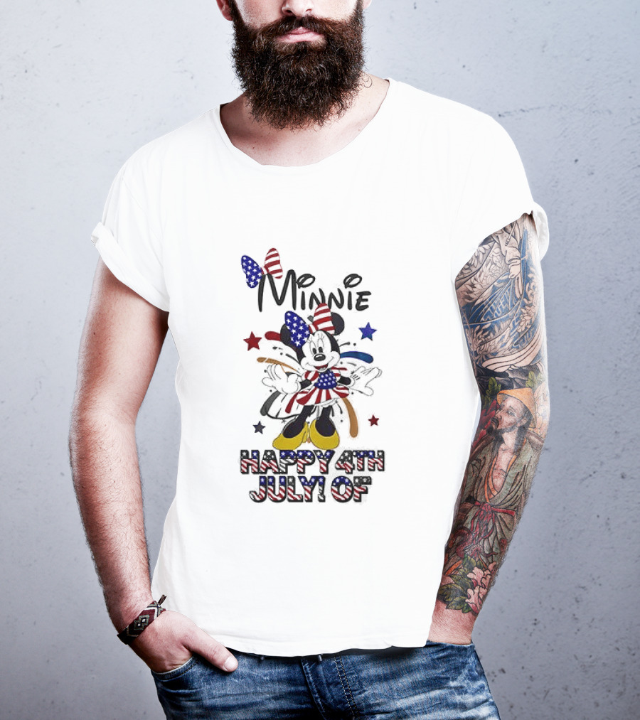 Minnie Mouse Happy 4th July Party In The USA Celebration T-Shirt