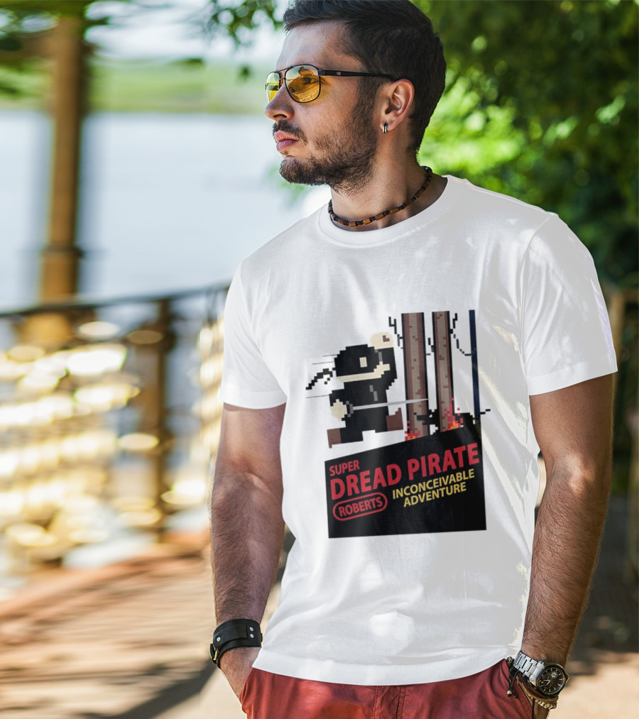 Super Dread Pirate Roberts Inconceivable Adventure The Princess Bride X Super Mario Bros Cartridge T-Shirt