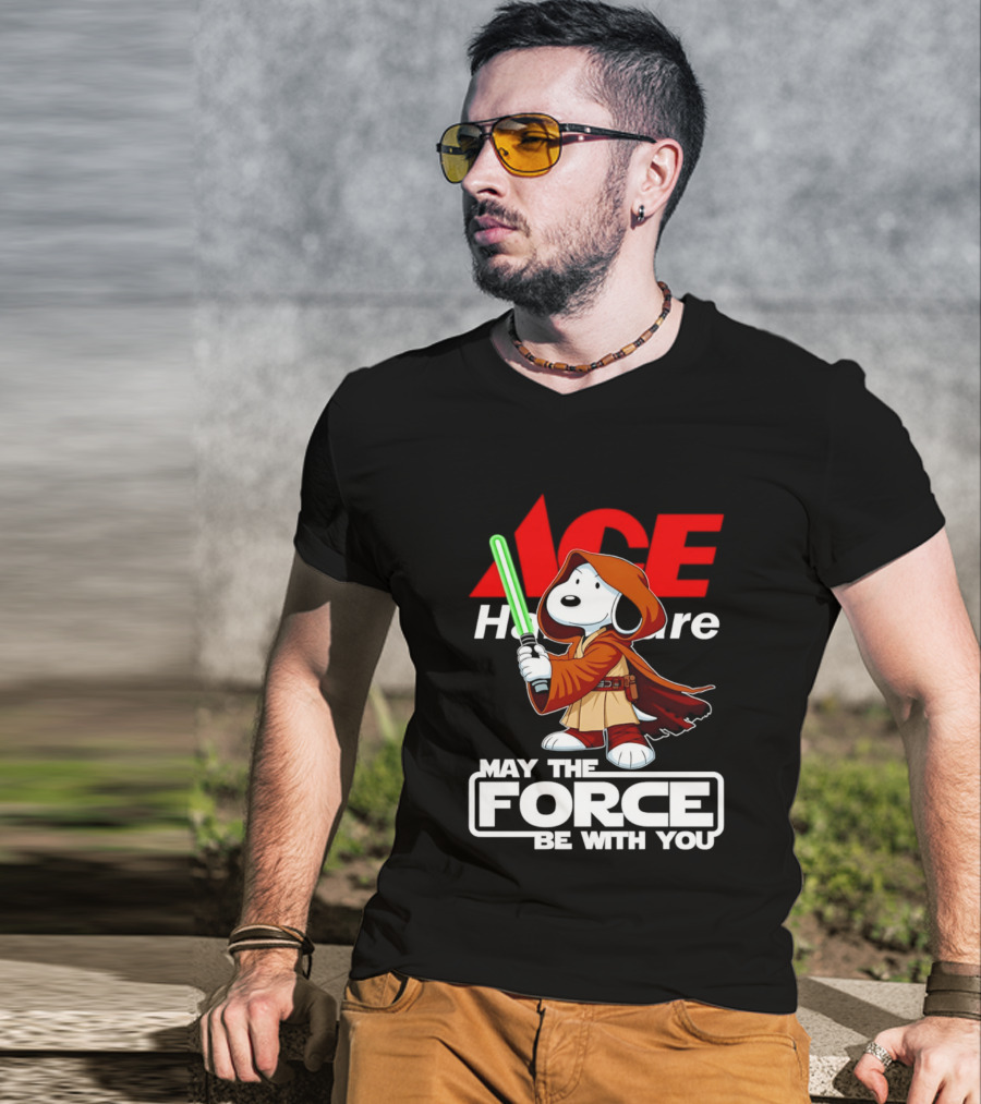 ACE Hardware May The Force Be With You Snoopy Star Wars T-Shirt