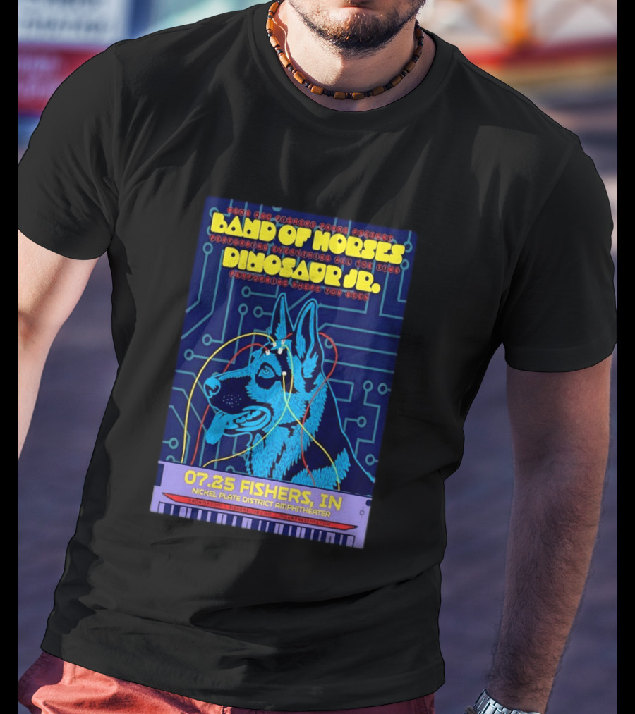 Band Of Horses Dinosaur JR Nickel Plate District Amphitheater Fishers IN July 25 2026 T-Shirt