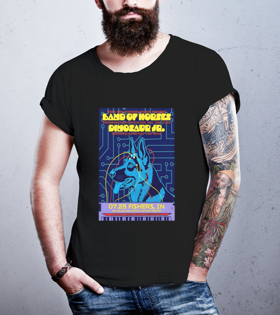 Band Of Horses Dinosaur JR Nickel Plate District Amphitheater Fishers IN July 25 2026 T-Shirt