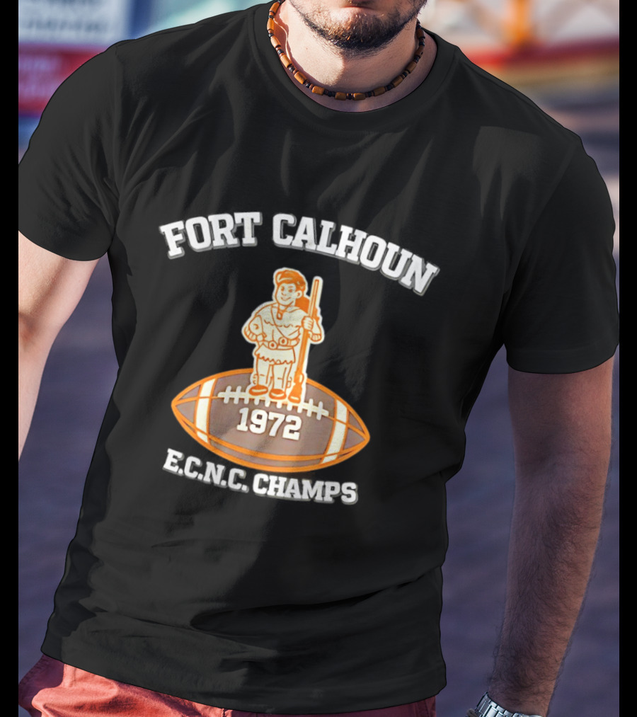 Fort Calhoun 1972 ECNC Champs Football T-Shirt