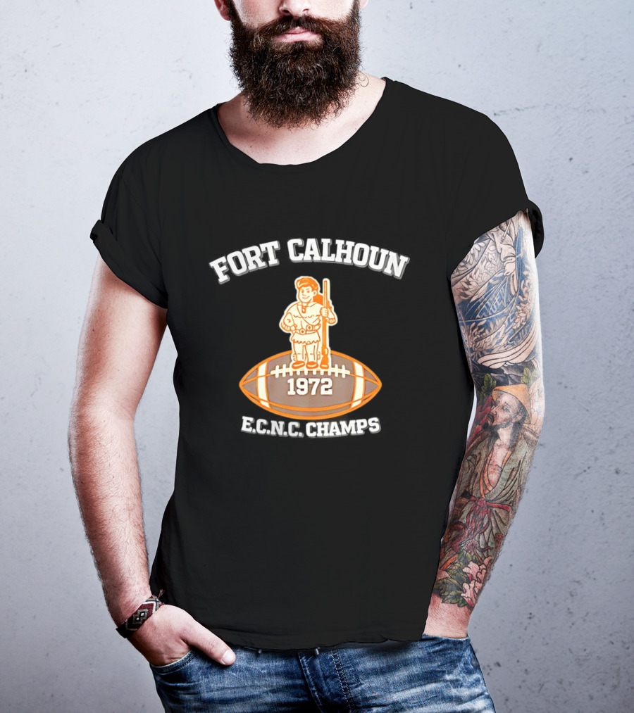 Fort Calhoun 1972 ECNC Champs Football T-Shirt