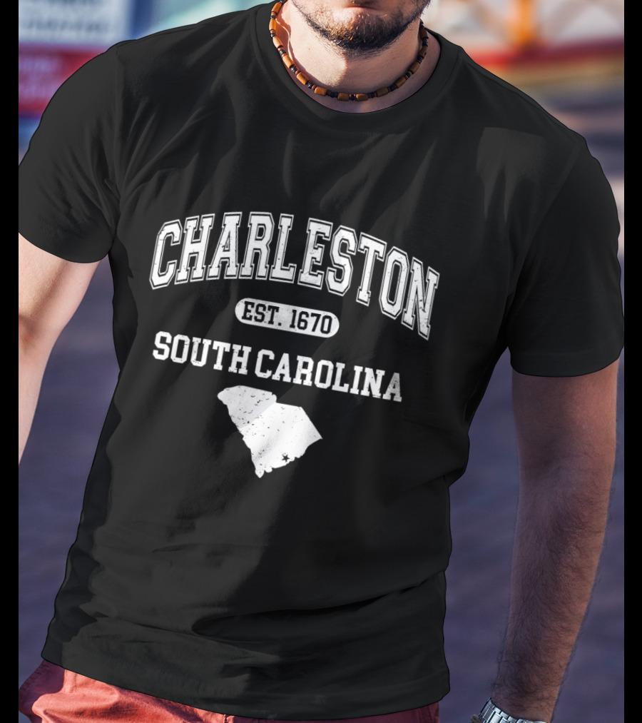 Charleston South Carolina EST 1670 Vintage Varsity T-Shirt