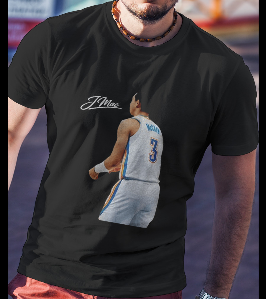 Jared McCain Oklahoma City Thunder Basketball NBA Number 3 Jersey T-Shirt