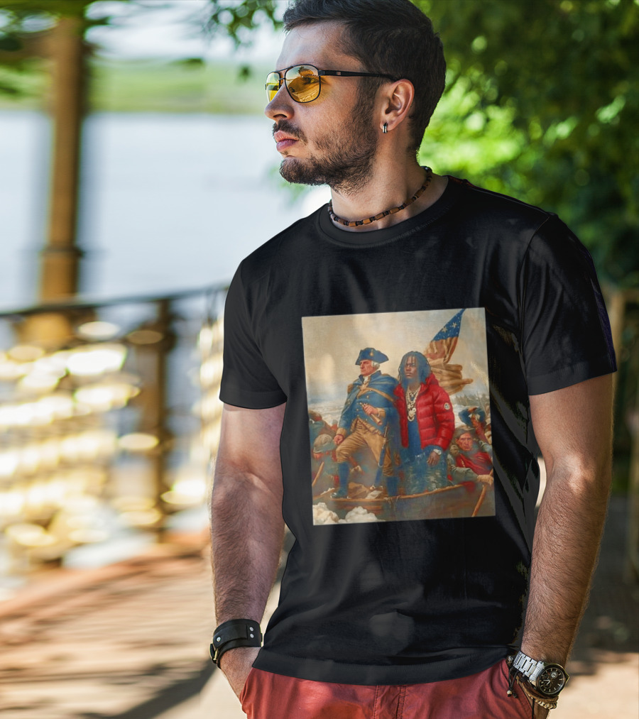 Washington Crossing The Delaware With Chief Keef Collaboration T-Shirt
