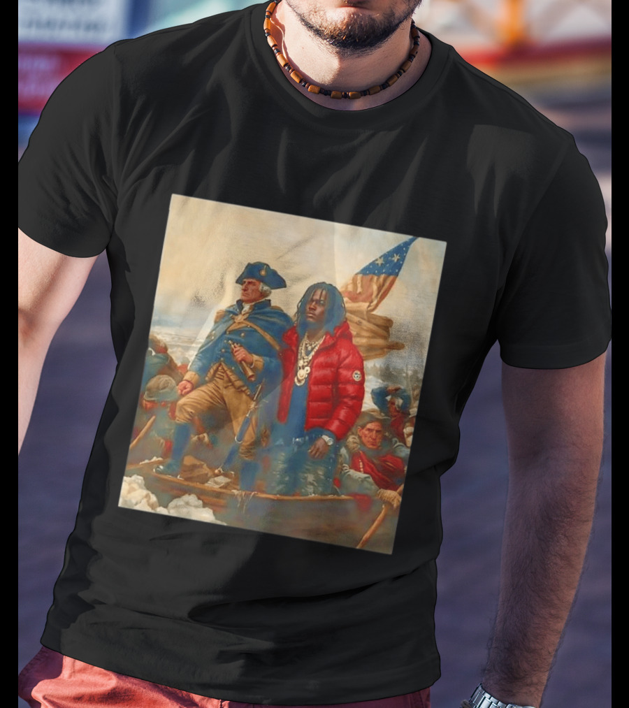 Washington Crossing The Delaware With Chief Keef Collaboration T-Shirt