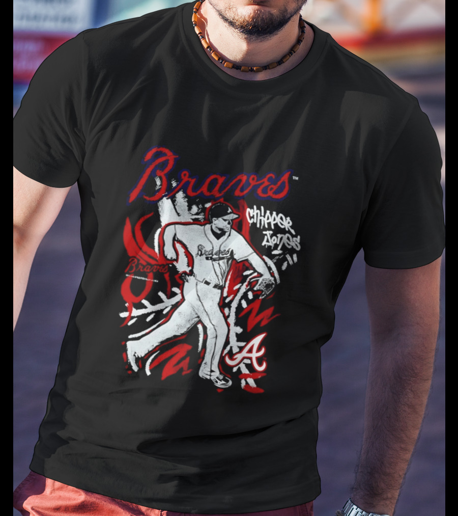Atlanta Braves Chipper Jones Chalked Up Player T-Shirt