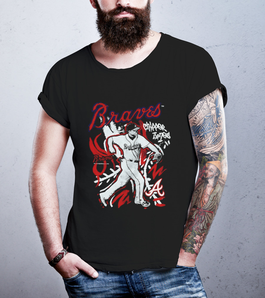 Atlanta Braves Chipper Jones Chalked Up Player T-Shirt