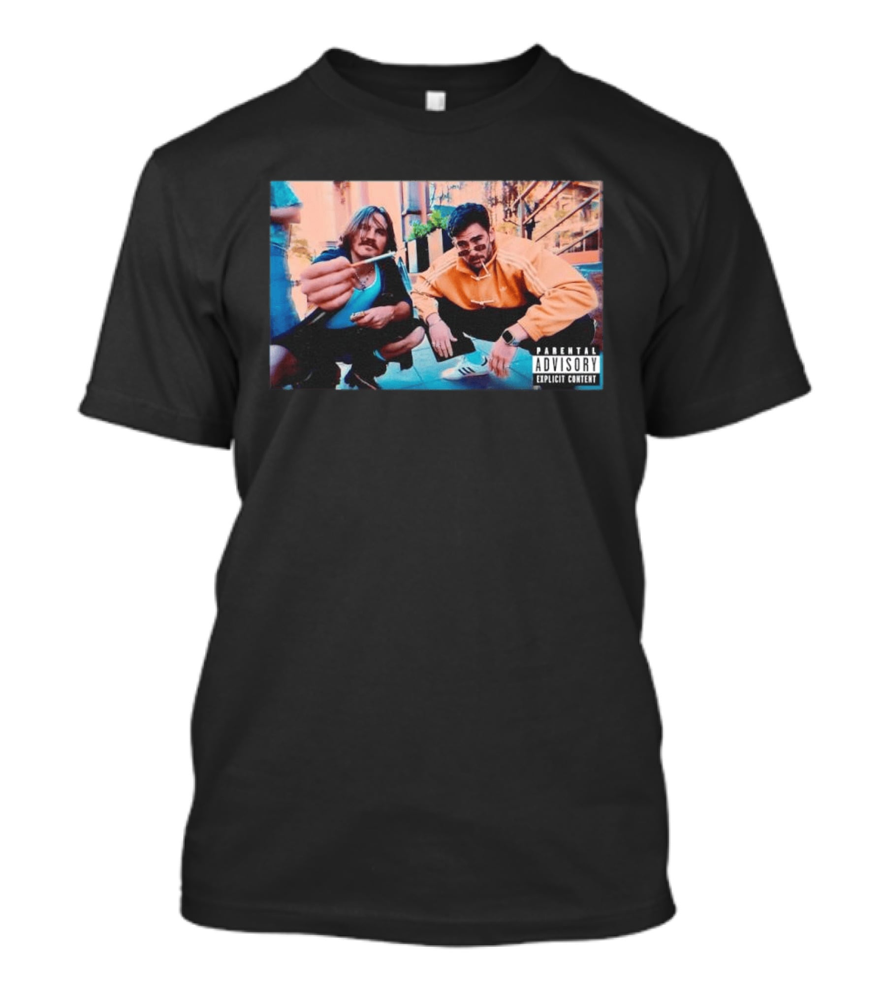 Parental Advisory Hasan Piker And Ethan Street Style Retro Photo T-Shirt