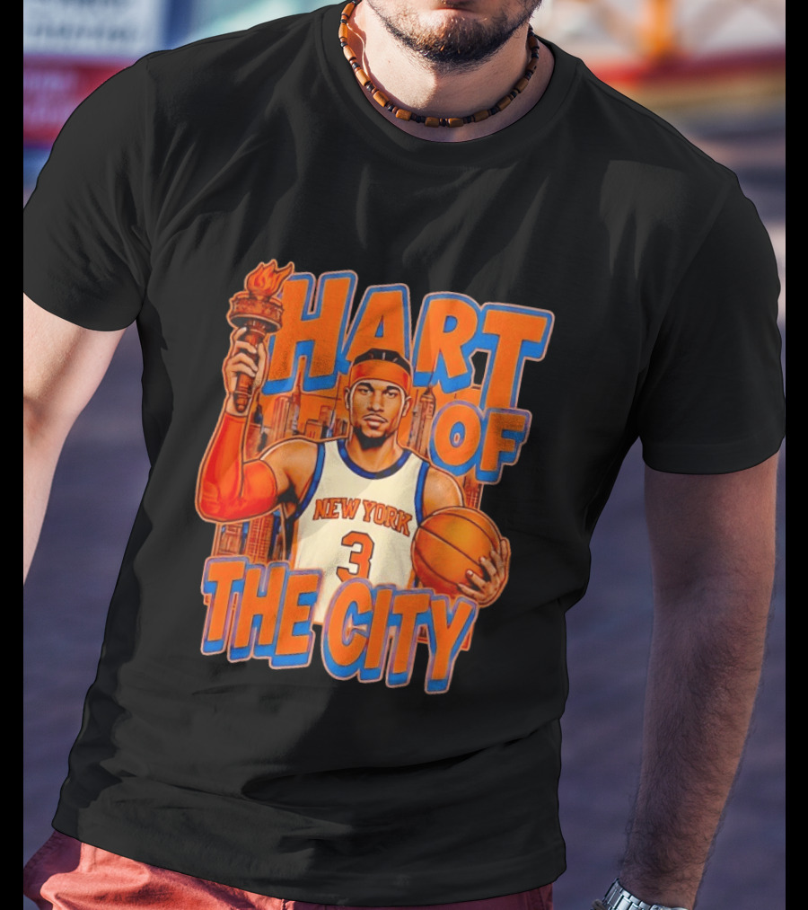 New York Knicks Josh Hart Of The City Basketball Torch Player T-Shirt