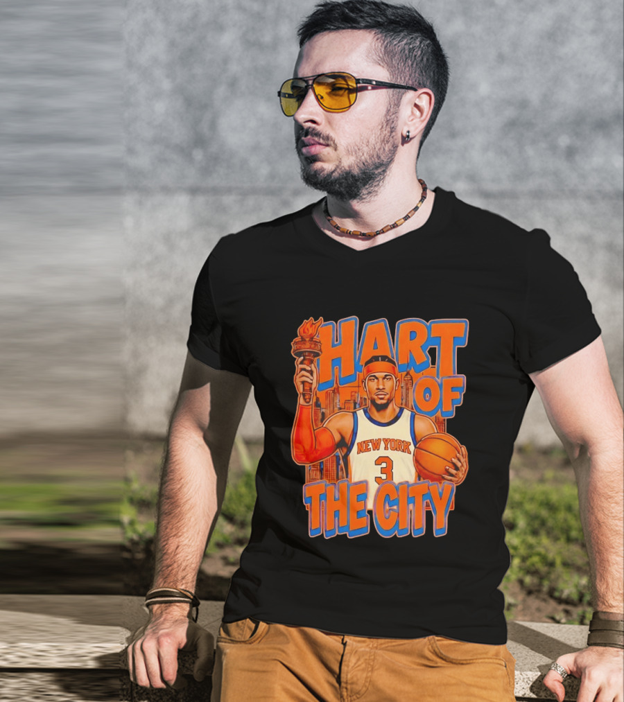 New York Knicks Josh Hart Of The City Basketball Torch Player T-Shirt