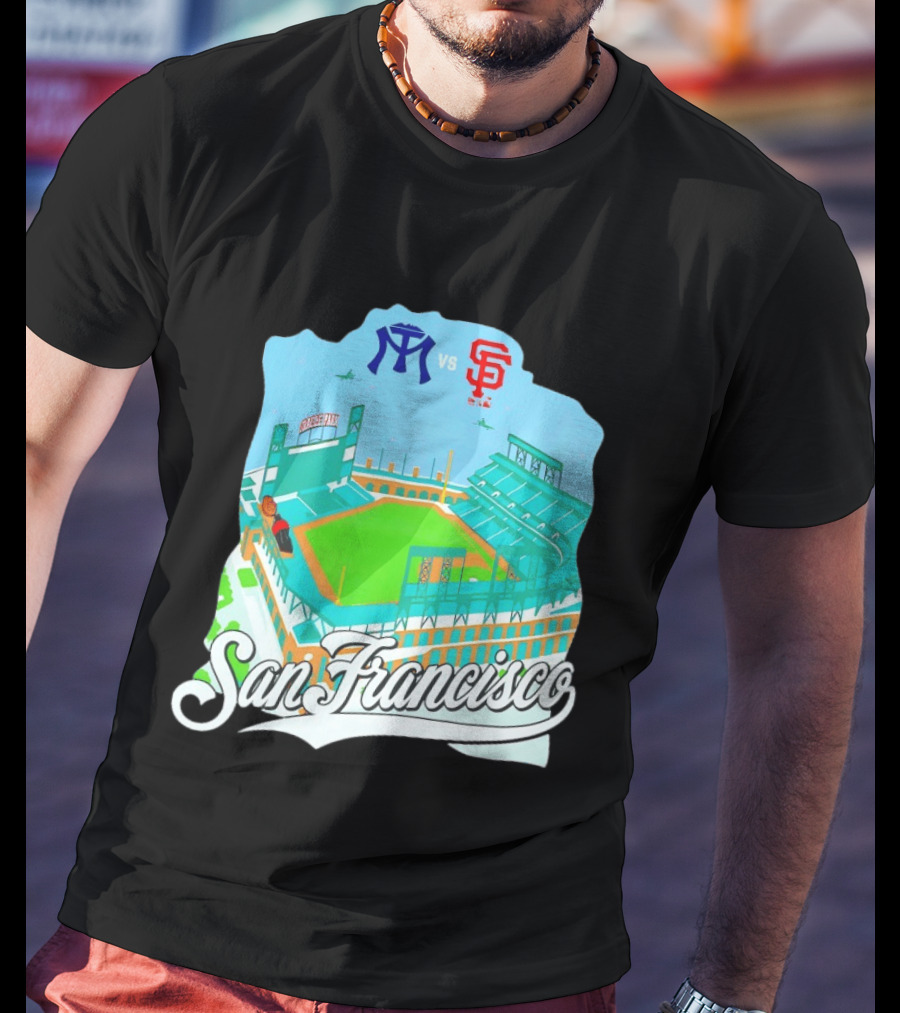 New York Mets VS San Francisco Giants Oracle Park San Francisco T-Shirt