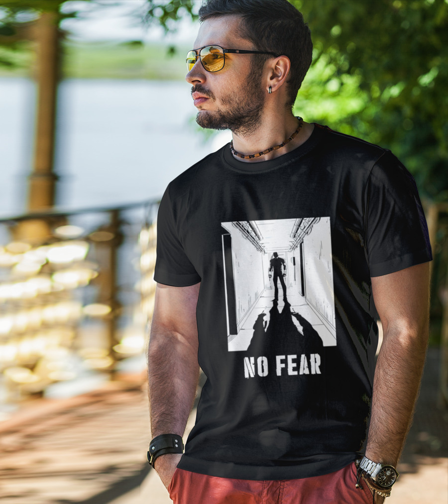 No Fear Redux Corridor Shadow Person Standing T-Shirt