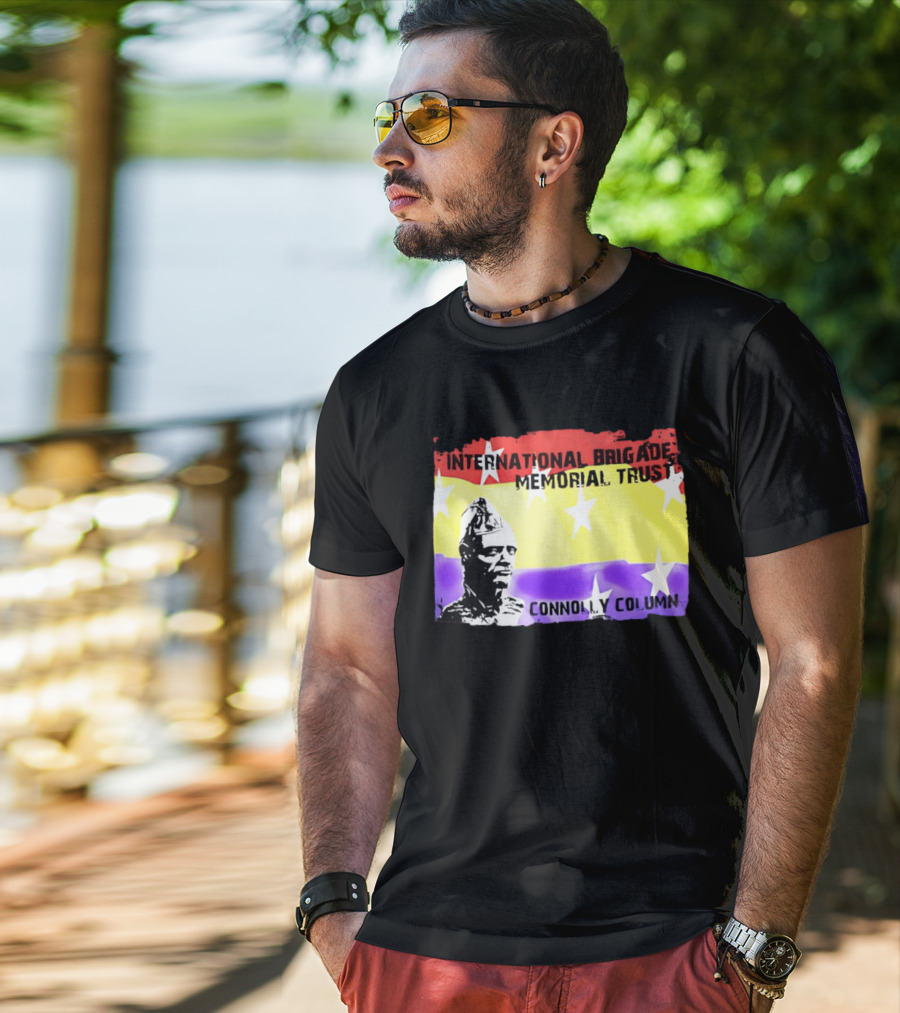 International Brigade Memorial Trust Connolly Column Star Flag T-Shirt