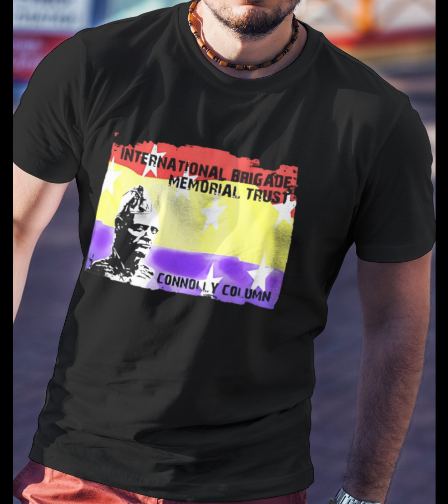 International Brigade Memorial Trust Connolly Column Star Flag T-Shirt