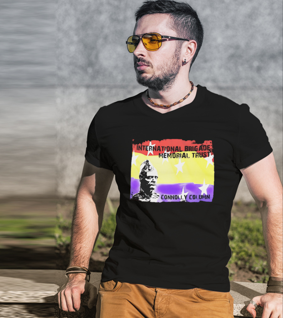 International Brigade Memorial Trust Connolly Column Star Flag T-Shirt