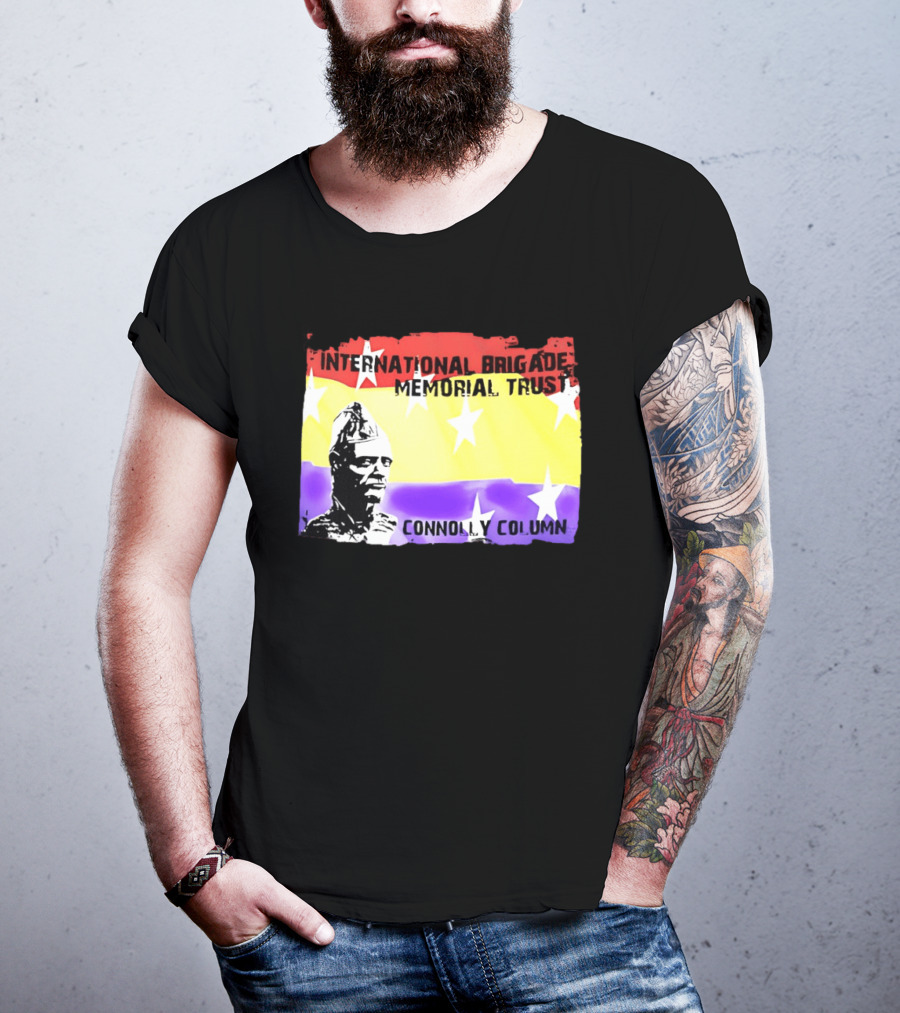 International Brigade Memorial Trust Connolly Column Star Flag T-Shirt