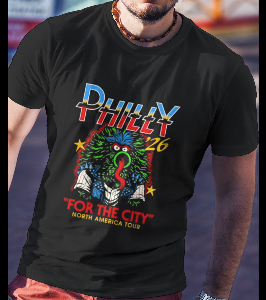 Philly 26 For The City North America Tour Monster Mascot Stars T-Shirt