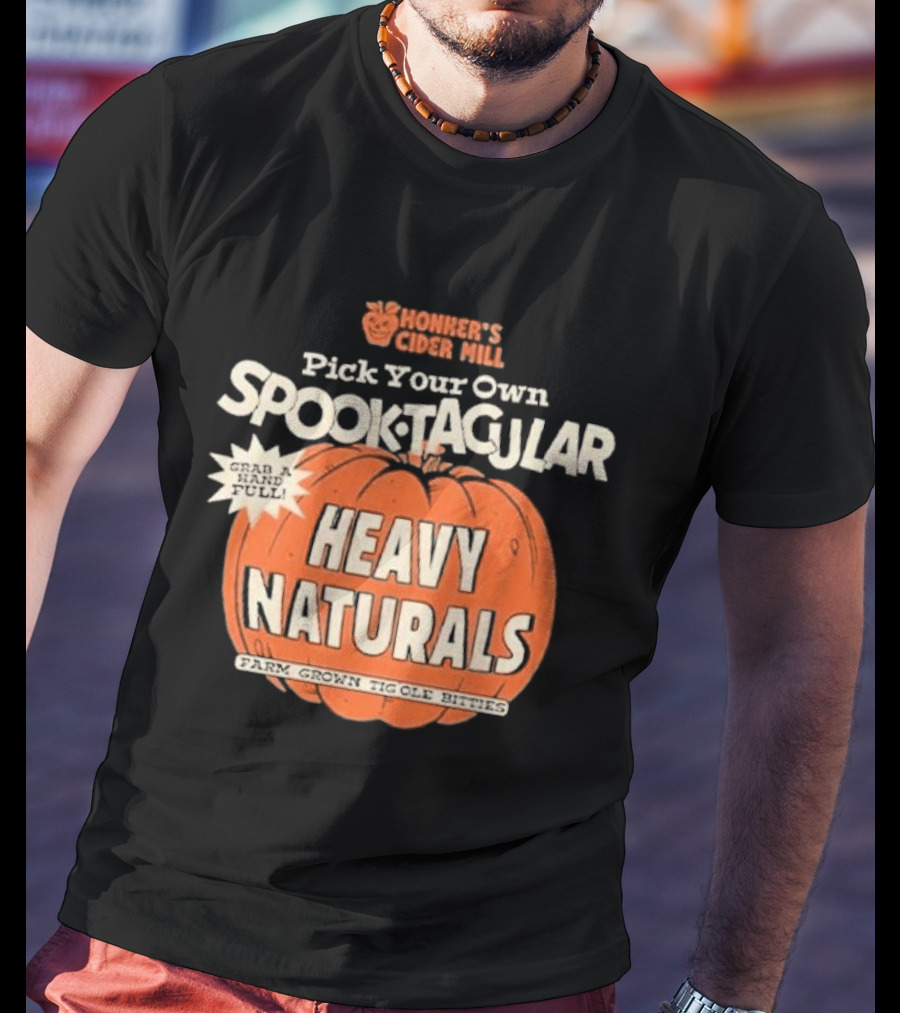 Hohner's Cider Mill Pick Your Own Spooktacular Heavy Naturals Pumpkin T-Shirt