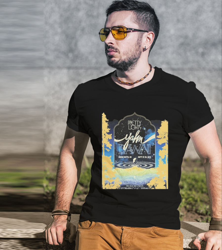 Pretty Lights Yahn Dawn 2026 Buena Vista Colorado Meadow Creek September 18 20 Event T-Shirt