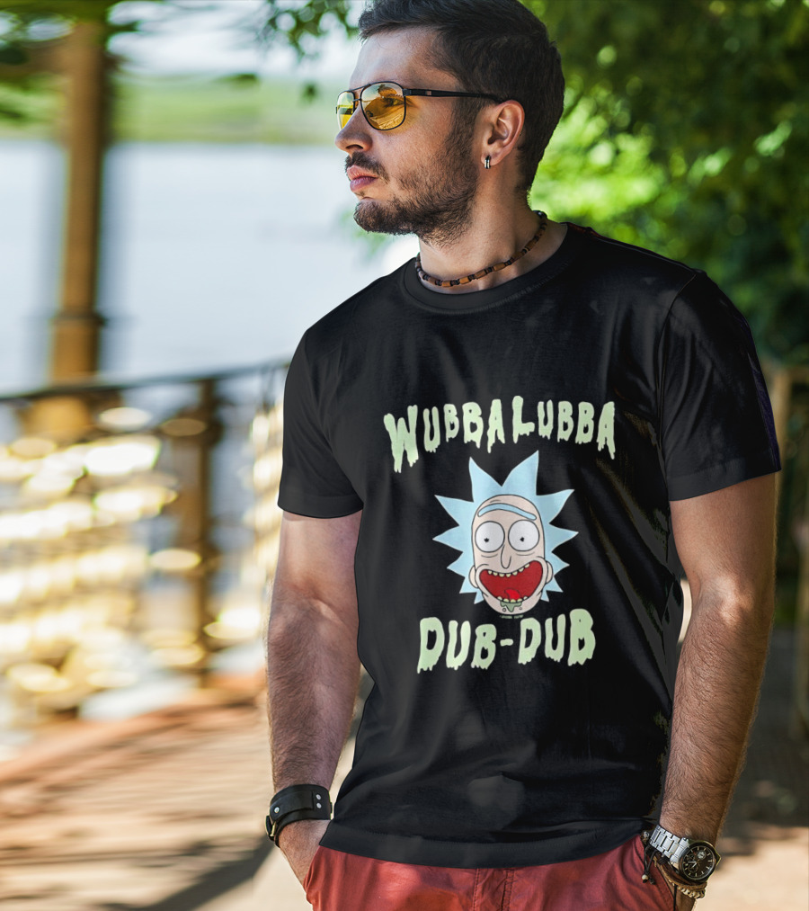 Wubbalubba Dub Dub Rick Sanchez Face T-Shirt