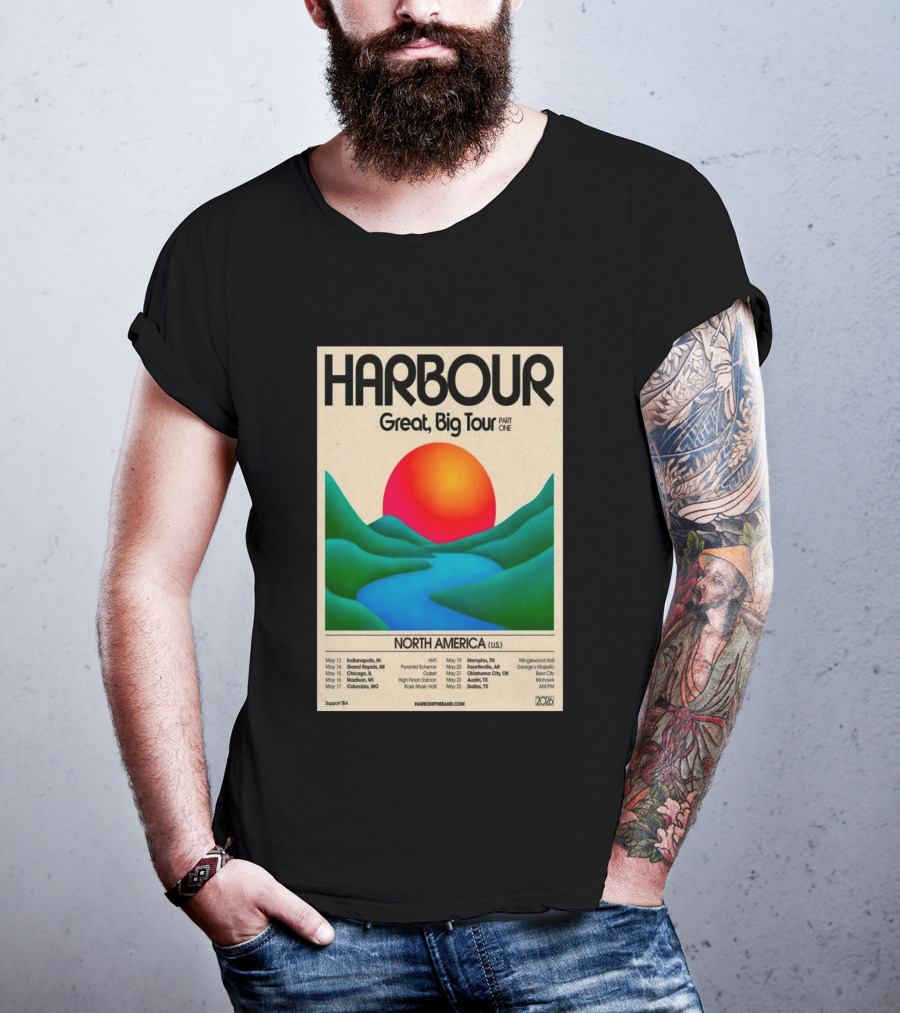 HARBOUR Great Big Tour Part One North America 2026 Dates And Locations T-Shirt