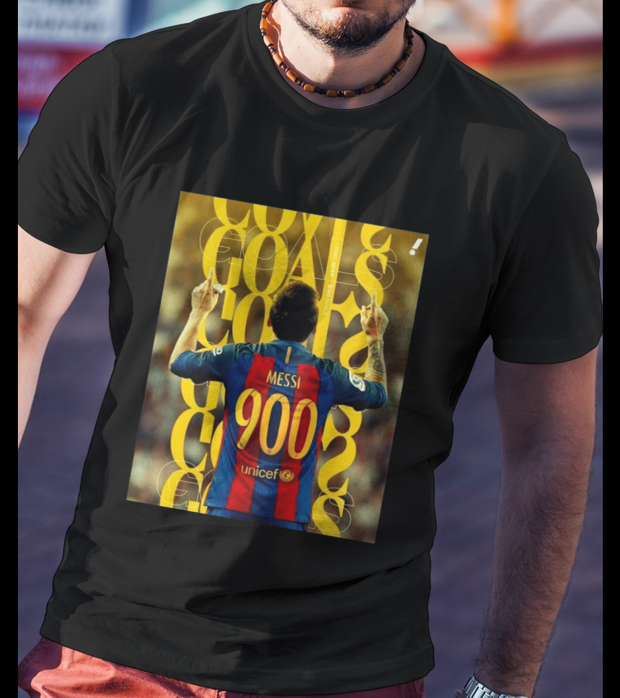 Messi 900 Goals Unicef Barcelona Jersey T-Shirt
