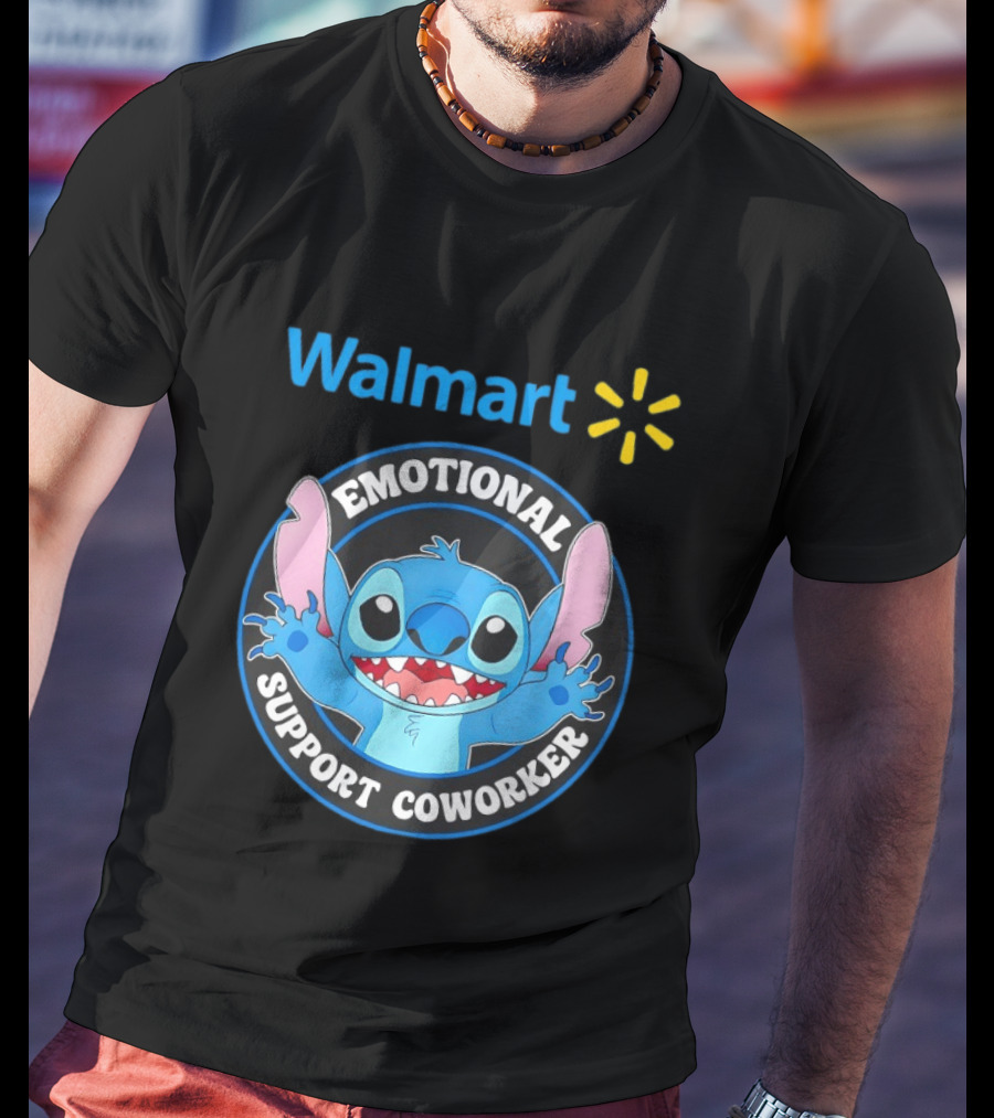 Walmart Stitch Emotional Support Coworker T-Shirt
