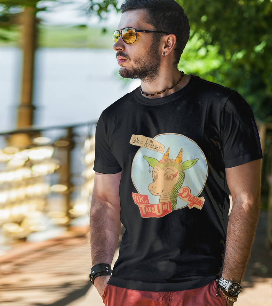 Who Killed Rika Tatsumi Dragon Image With Colorful Cartoon T-Shirt