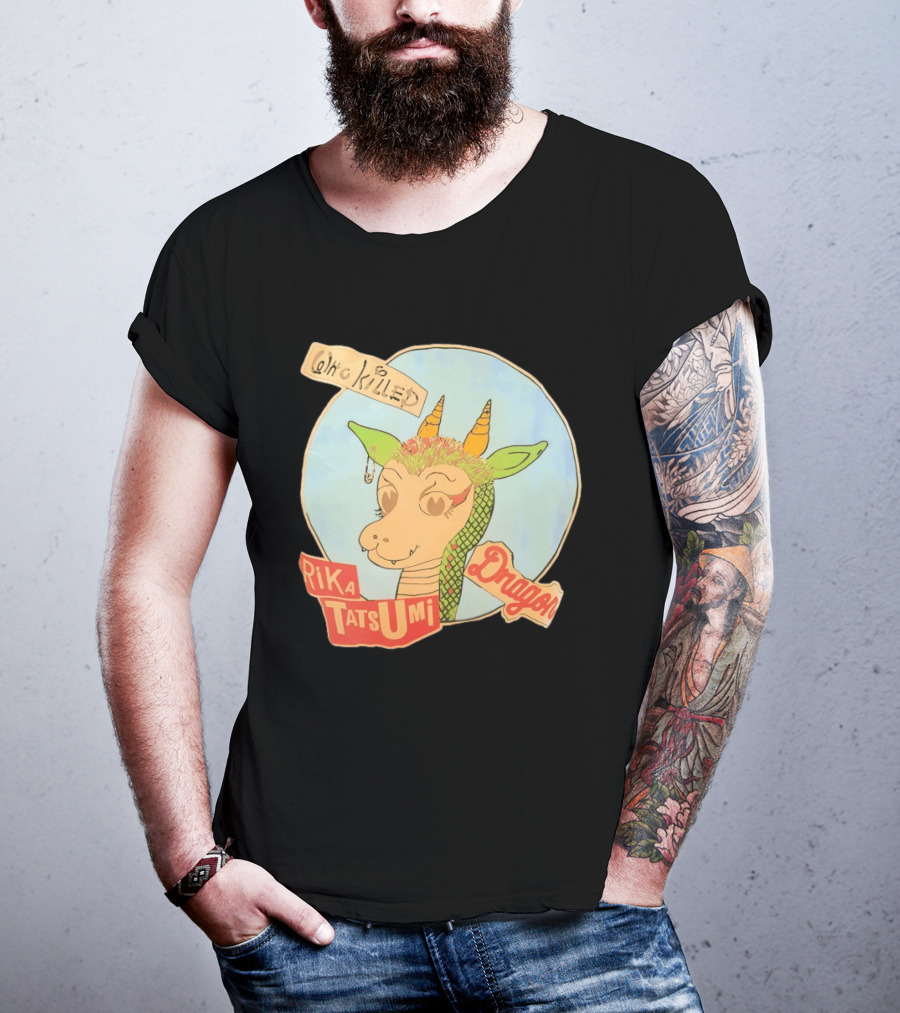 Who Killed Rika Tatsumi Dragon Image With Colorful Cartoon T-Shirt