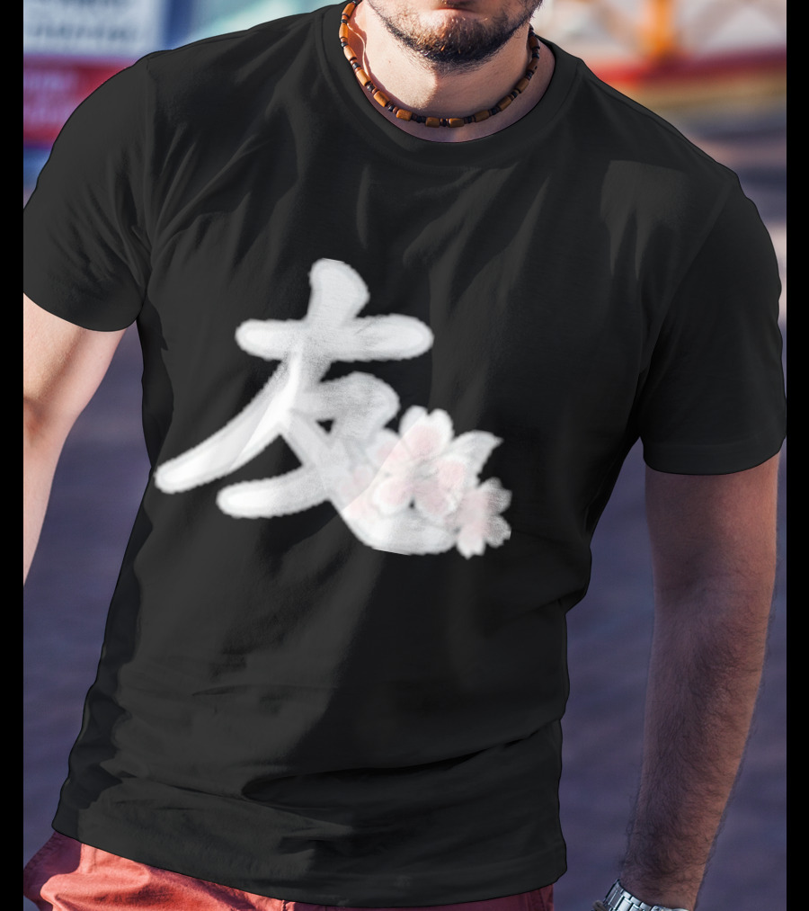YFK Blossoms Sakura Kanji Friendship T-Shirt