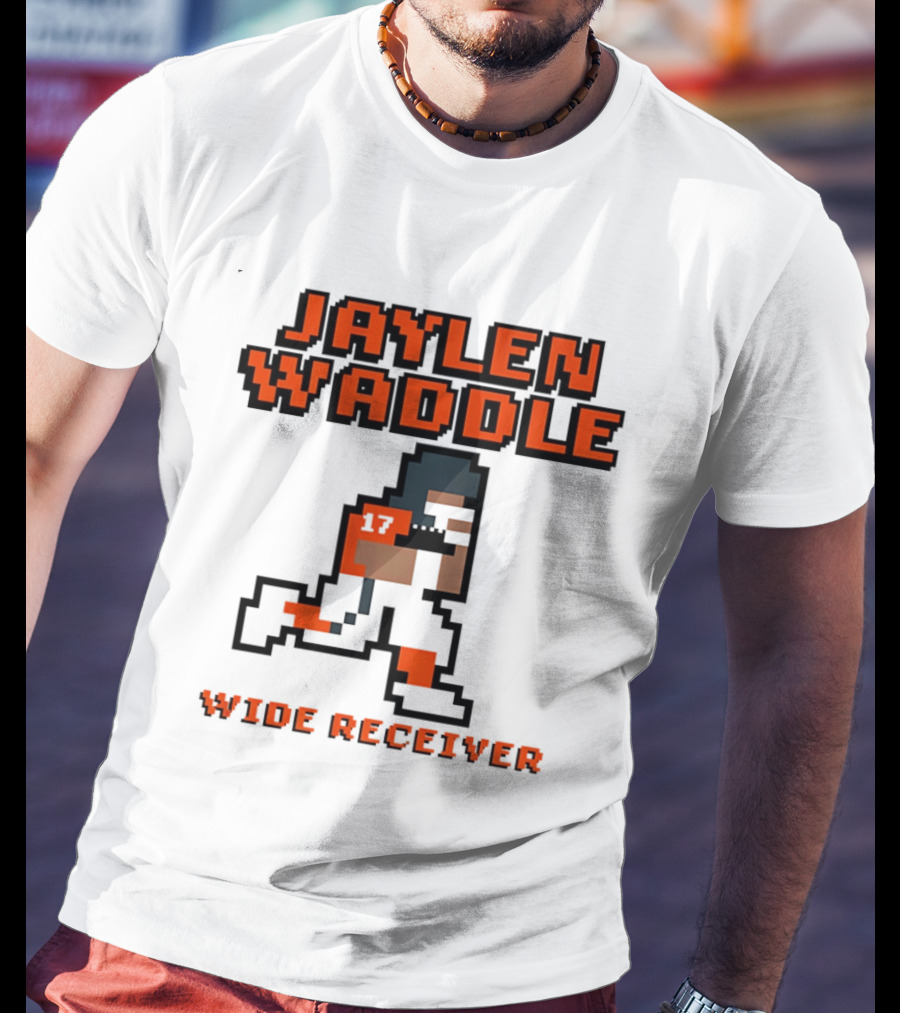 Jaylen Waddle Wide Receiver Pixel T-Shirt