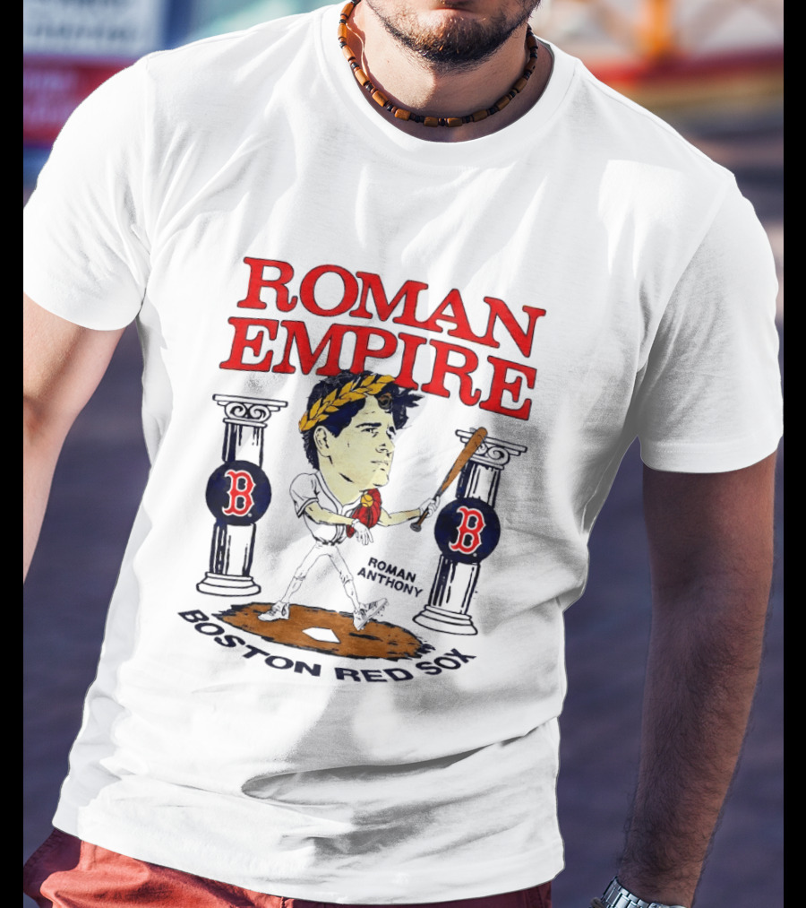Roman Empire Boston Red Sox Roman Anthony MLB Baseball Caricature T-Shirt