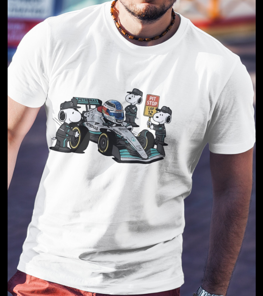 Kimi Antonelli Snoopy Petronas Pit Crew Lap 12 Formula 1 T-Shirt