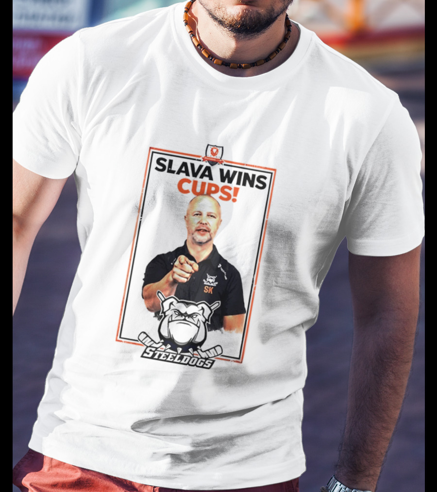 Sheffield Steeldogs Hockey Slava Wins Cups T-Shirt