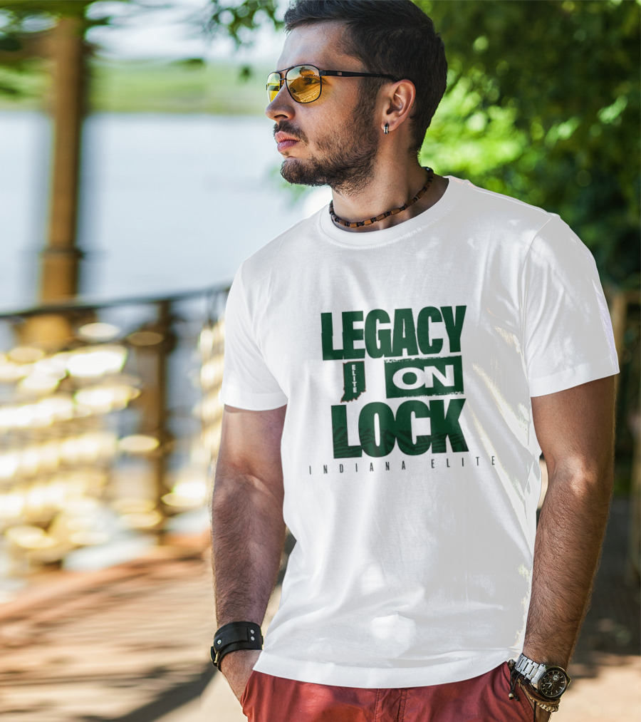 Legacy On Lock Indiana Elite Basketball State Pride T-Shirt
