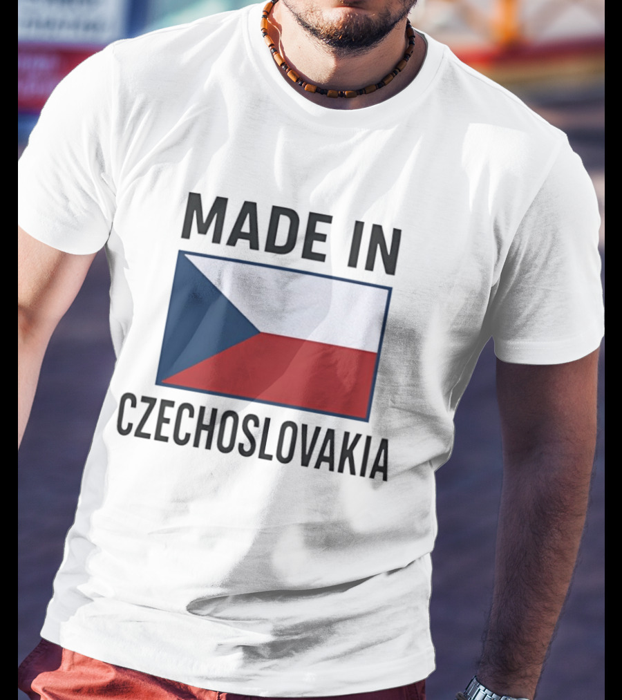 Made In Czechoslovakia Czechia Flag Heritage T-Shirt