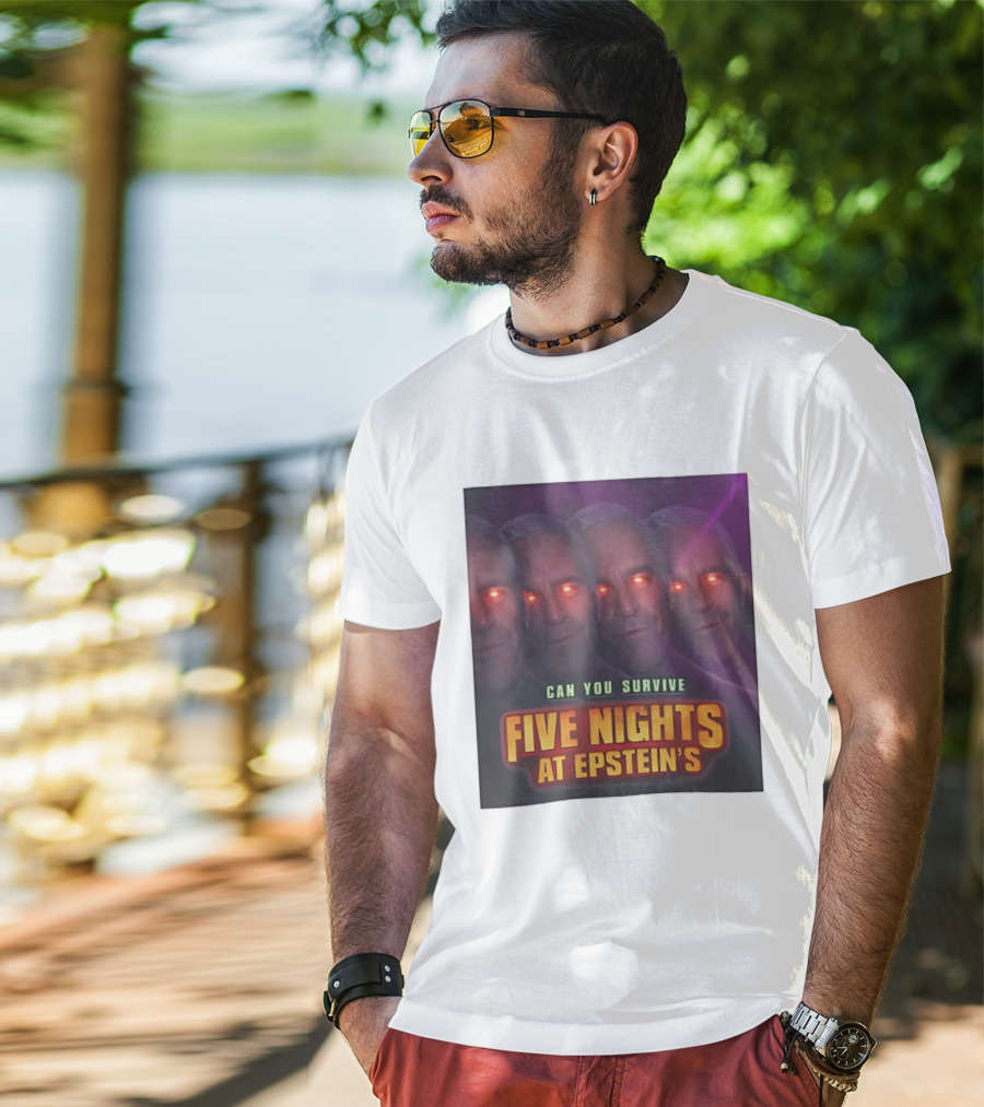 Five Nights At Epstein's Can You Survive Imagery With Glowing Eyes T-Shirt