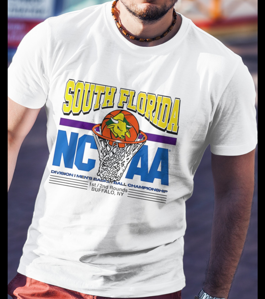 South Florida Bulls NCAA Division I Men's Basketball Championship 2026 Buffalo NY T-Shirt