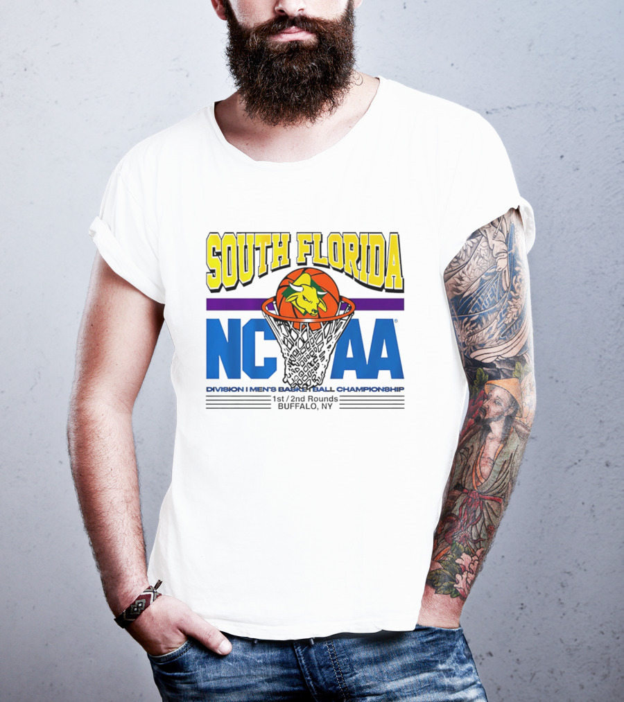 South Florida Bulls NCAA Division I Men's Basketball Championship 2026 Buffalo NY T-Shirt