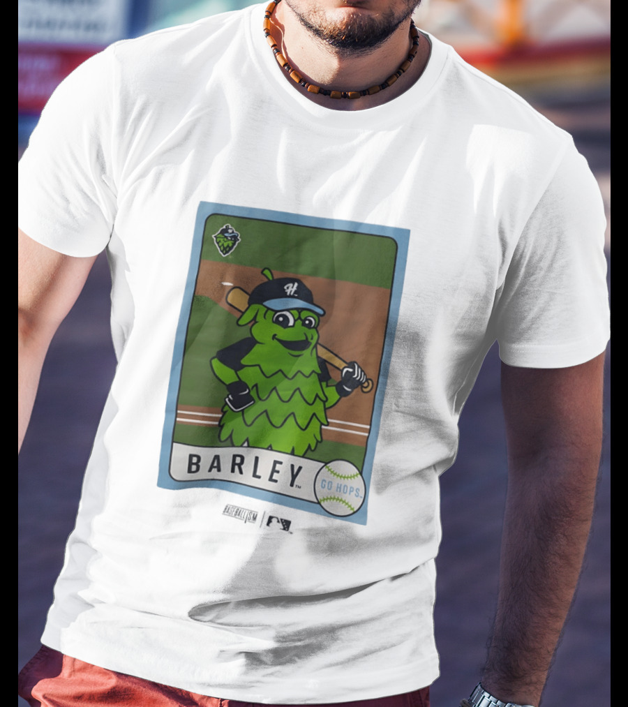 Hillsboro Hops Barley Go Hops Baseball T-Shirt