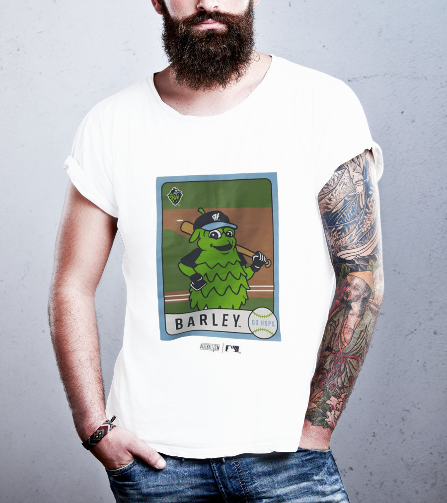 Hillsboro Hops Barley Go Hops Baseball T-Shirt
