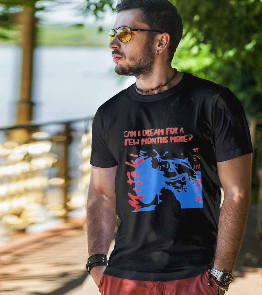 Can I Dream For Few Months More Unique Abstract Peaceful Face Blue And Red T-Shirt